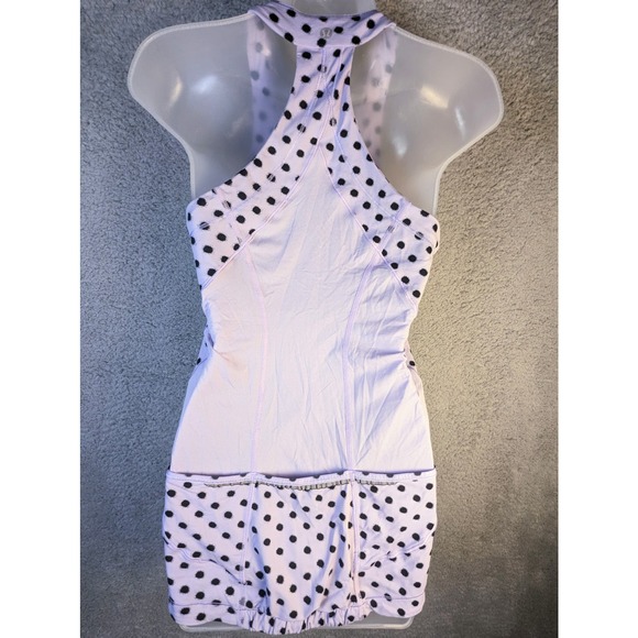 Lululemon 10 Womens Velo Vixen Sleeveless Jersey High Noon Dot Lilac / Black Top - Picture 2 of 16
